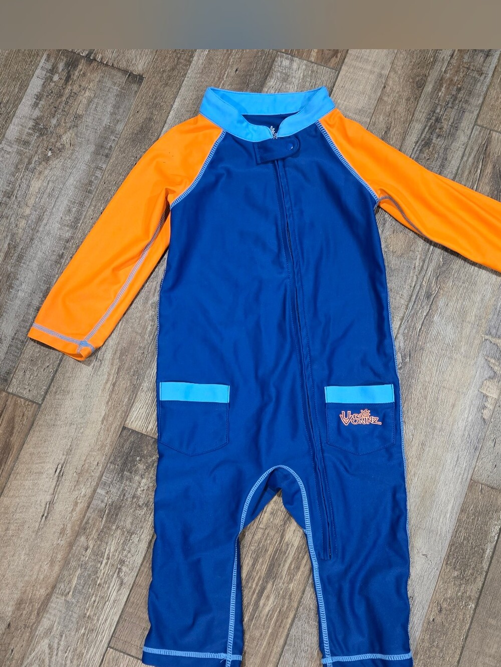 UV Skinz Toddler 3T One-piece Rash Guard Swimsuit Short Sleeve 50 UFP Swimwear
